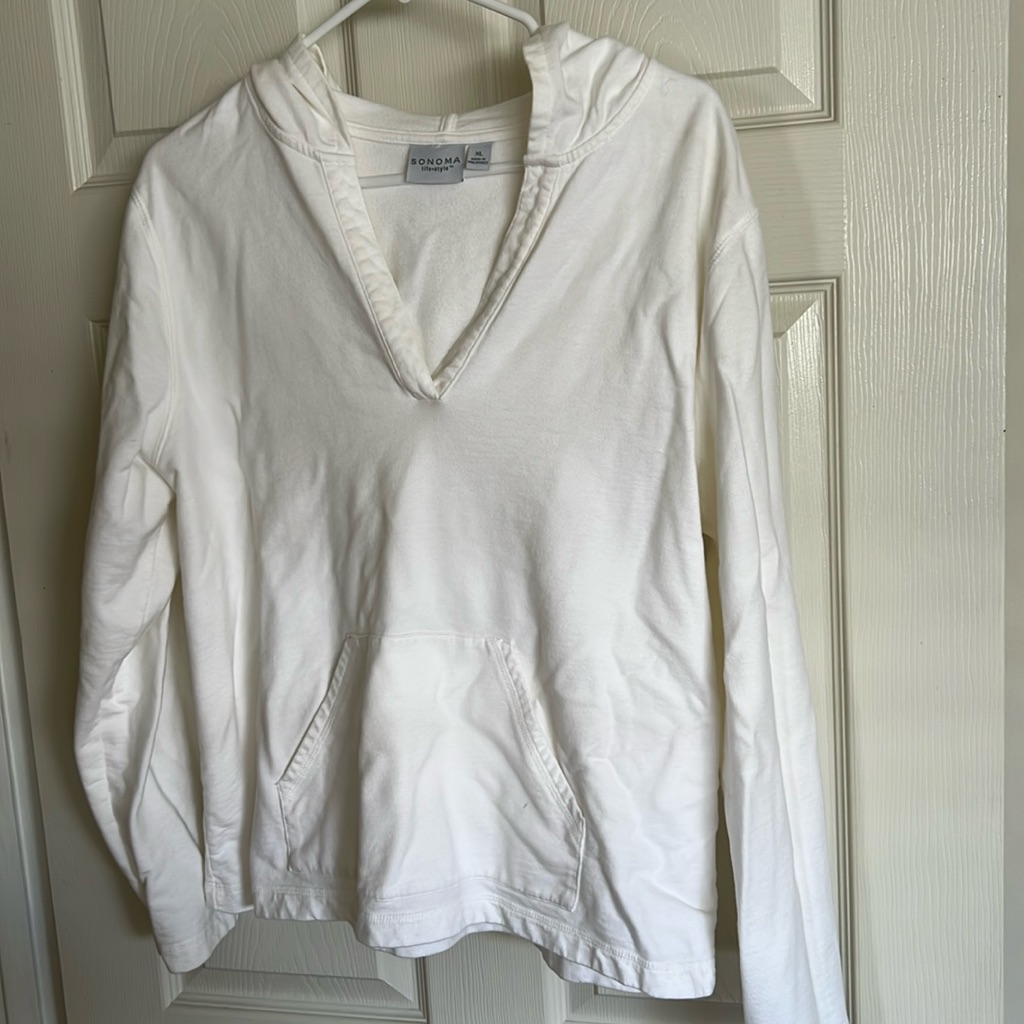 Women’s Sonoma Lifestyle White Hoodie Xl